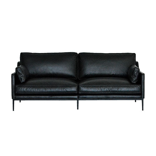 DAVIS 2.5P SOFA｜ブラックレザーの2.5人掛けソファ 200cm／XANDER DESIGNS