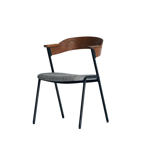 木と鉄の密接な関係。/ a.depeche danis short arm chair BR-CGY