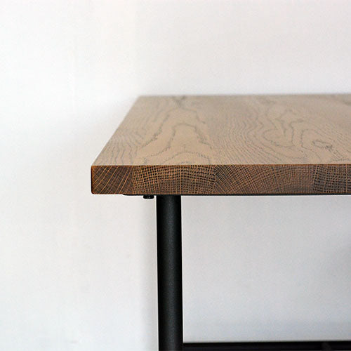 BYRON DINING TABLE 1500 MBR/BEACH FURNITURE|天板角(寄り)|ホワイトオーク無垢材天板の厚みとエッジ