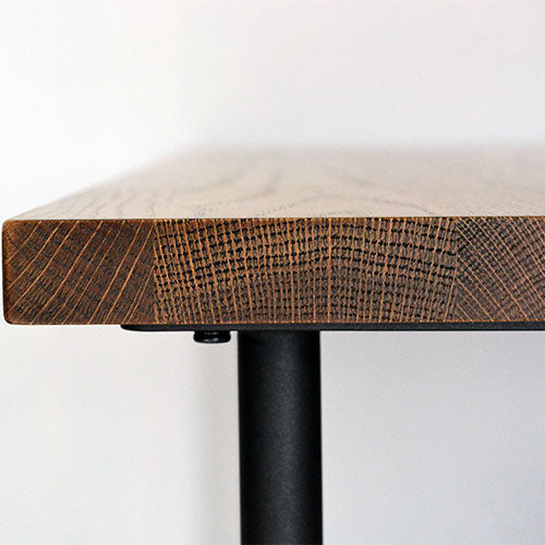BYRON DINING TABLE 1500 MBR/BEACH FURNITURE|天板木口(寄り)|ホワイトオーク無垢材の断面ディテール