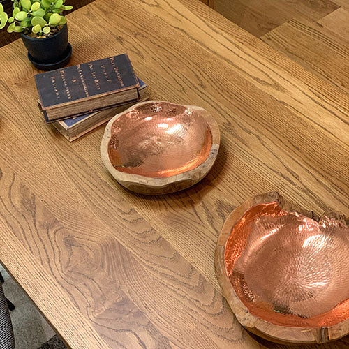 BYRON DINING TABLE 1500 MBR/BEACH FURNITURE|使用イメージ(天板上・器寄り)|ホワイトオーク無垢材天板の表情