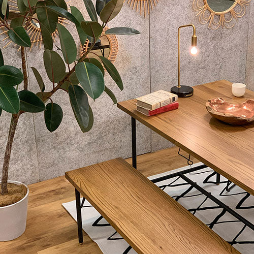 カリフォルニアの風を感じる暮らしに。ホワイトオーク無垢材のダイニングテーブル
/ BEACH FURNITURE / BYRON DINING TABLE 1500 MBR