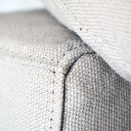 張地のステッチ・縫製アップ(リネンのディテール)