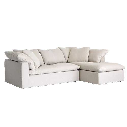 LUSCIOUS シェーズロングカウチ 右カウチRHF 斜め全体(W250/リネン100%)