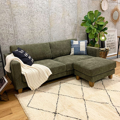 OTTOMAN 80 コーデュロイ カーキ|幅70・奥行50cm・BAY SOFA 83対応オットマン/BEACH FURNITURE