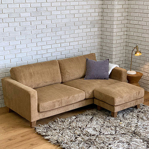 OTTOMAN 80 コーデュロイ キャメル|幅70・奥行50cm・BAY SOFA 83対応オットマン/BEACH FURNITURE