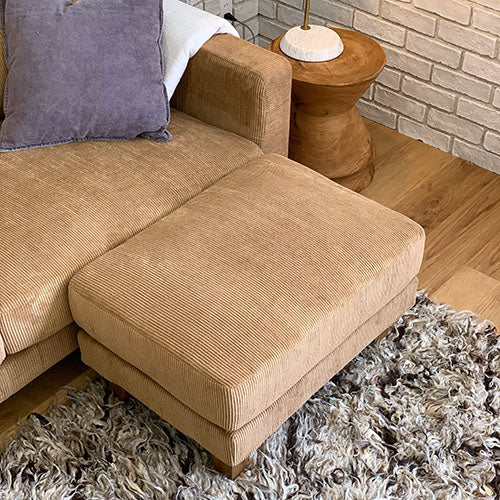 OTTOMAN 80 コーデュロイ キャメル|幅70・奥行50cm・BAY SOFA 83対応オットマン/BEACH FURNITURE