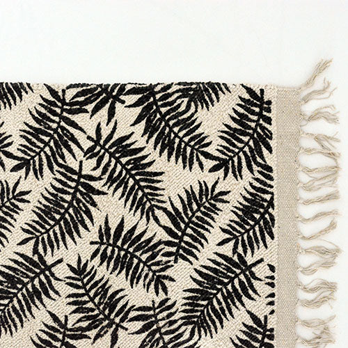 a.depeche roll tufted rug 2117 black LEAF
