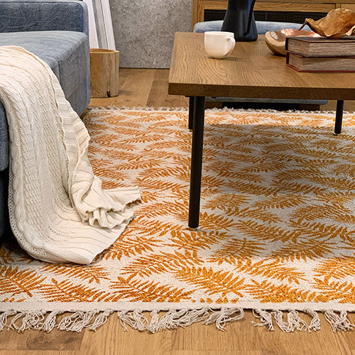 a.depeche roll tufted rug 2117 mustard LEAF