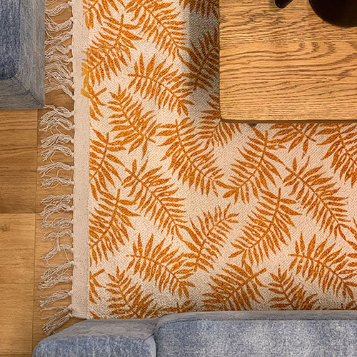 a.depeche roll tufted rug 2117 mustard LEAF
