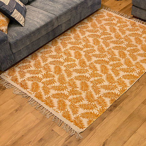 a.depeche roll tufted rug 2117 mustard LEAF