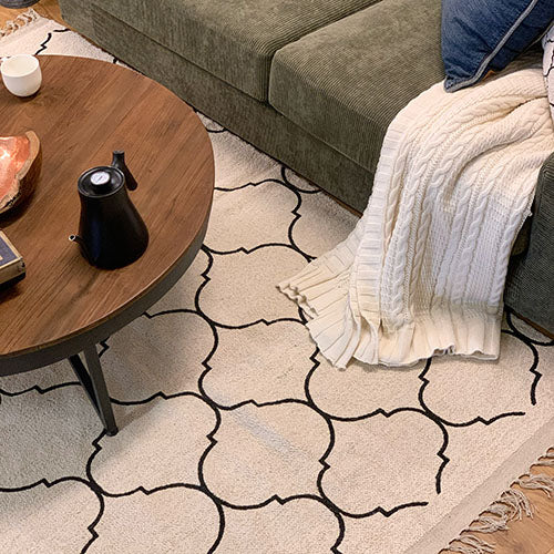 a.depeche roll tufted rug 2117 black MOROCCAN
