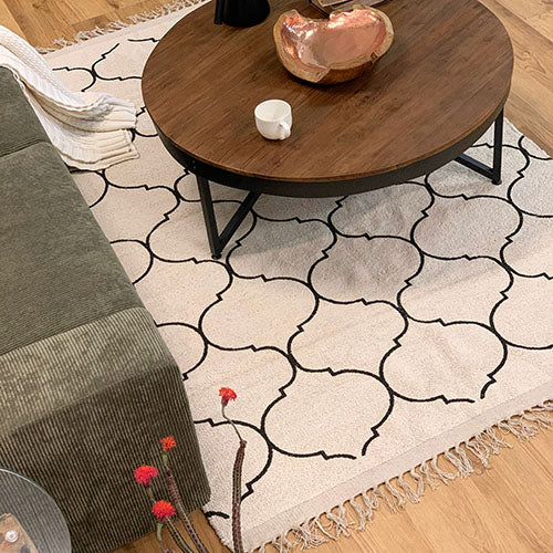 a.depeche roll tufted rug 2117 black MOROCCAN