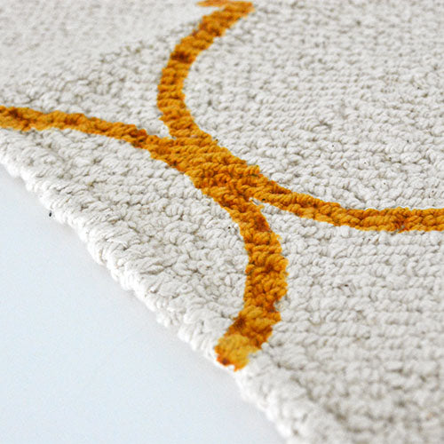 a.depeche roll tufted rug 2117 mustard MOROCCAN