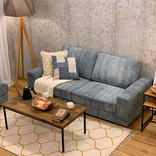 a.depeche roll tufted rug 2117 mustard MOROCCAN