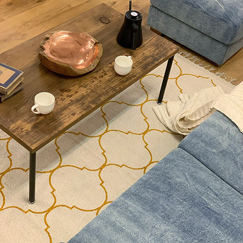 a.depeche roll tufted rug 2117 mustard MOROCCAN