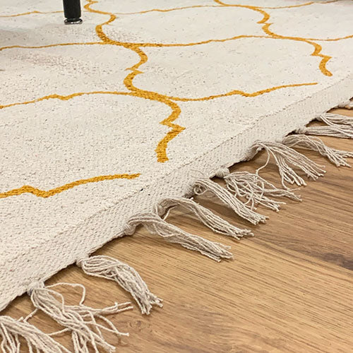 a.depeche roll tufted rug 2117 mustard MOROCCAN