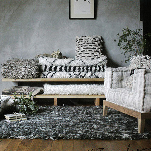 a.depeche NZ wool rug dark design