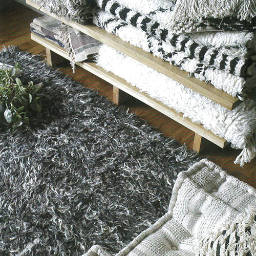 a.depeche NZ wool rug dark design