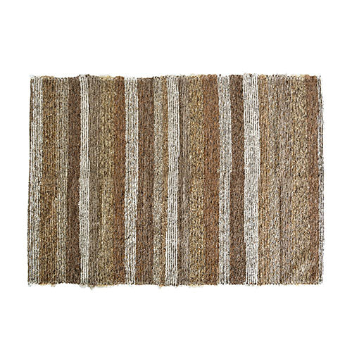細かなラインに心もギュッと。 JARAPA THINLINE BROWN 140×200