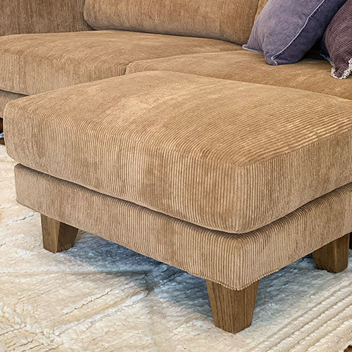 OTTOMAN 80 コーデュロイ キャメル|幅70・奥行50cm・BAY SOFA 83対応オットマン/BEACH FURNITURE
