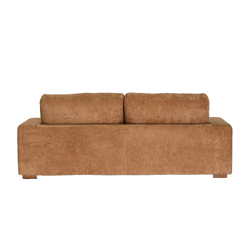 BAY SOFA 72 コーデュロイ キャメル|背面(うしろ姿)水平ラインが整う(白背景)