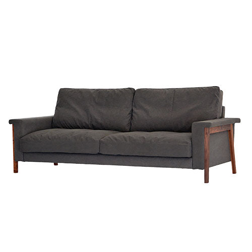 倉敷帆布×ウォールナット無垢材。SWITCH Cloud Sofa 3P