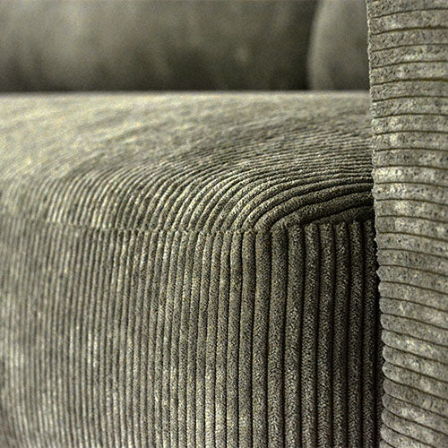 BAY SOFA 83(コーデュロイ/カーキ)|コーデュロイ生地アップ(畝・陰影)|W200×D95×H75×SH40