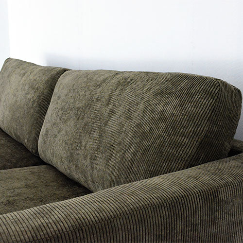 BAY SOFA 83(コーデュロイ/カーキ)|背クッション上部(寄り)|W200×D95×H75×SH40