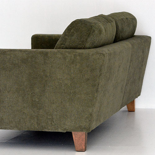 BAY SOFA 83(コーデュロイ/カーキ)|斜め後ろ(背〜脚)|W200×D95×H75×SH40