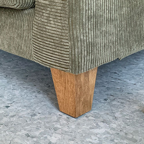 BAY SOFA 83(コーデュロイ/カーキ)|使用イメージ(斜め上から/奥行感)|W200×D95×H75×SH40