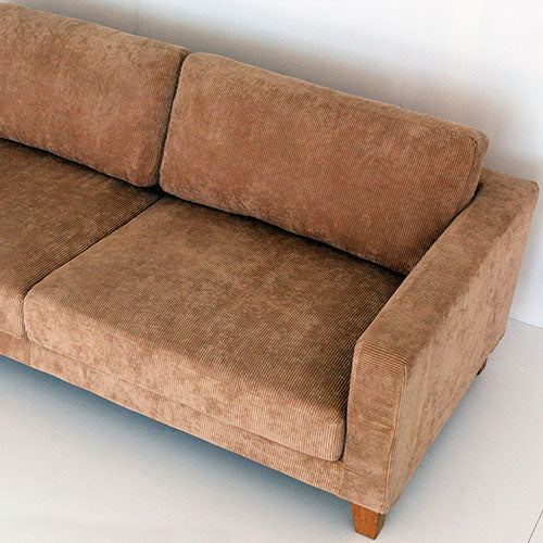 BAY SOFA 83(コーデュロイ/キャメル)|座面と背クッション(俯瞰)|W200×D95×H75×SH40