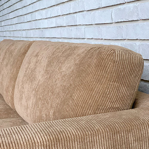 BAY SOFA 83(コーデュロイ/キャメル)|張地アップ(背・座の陰影)|W200×D95×H75×SH40