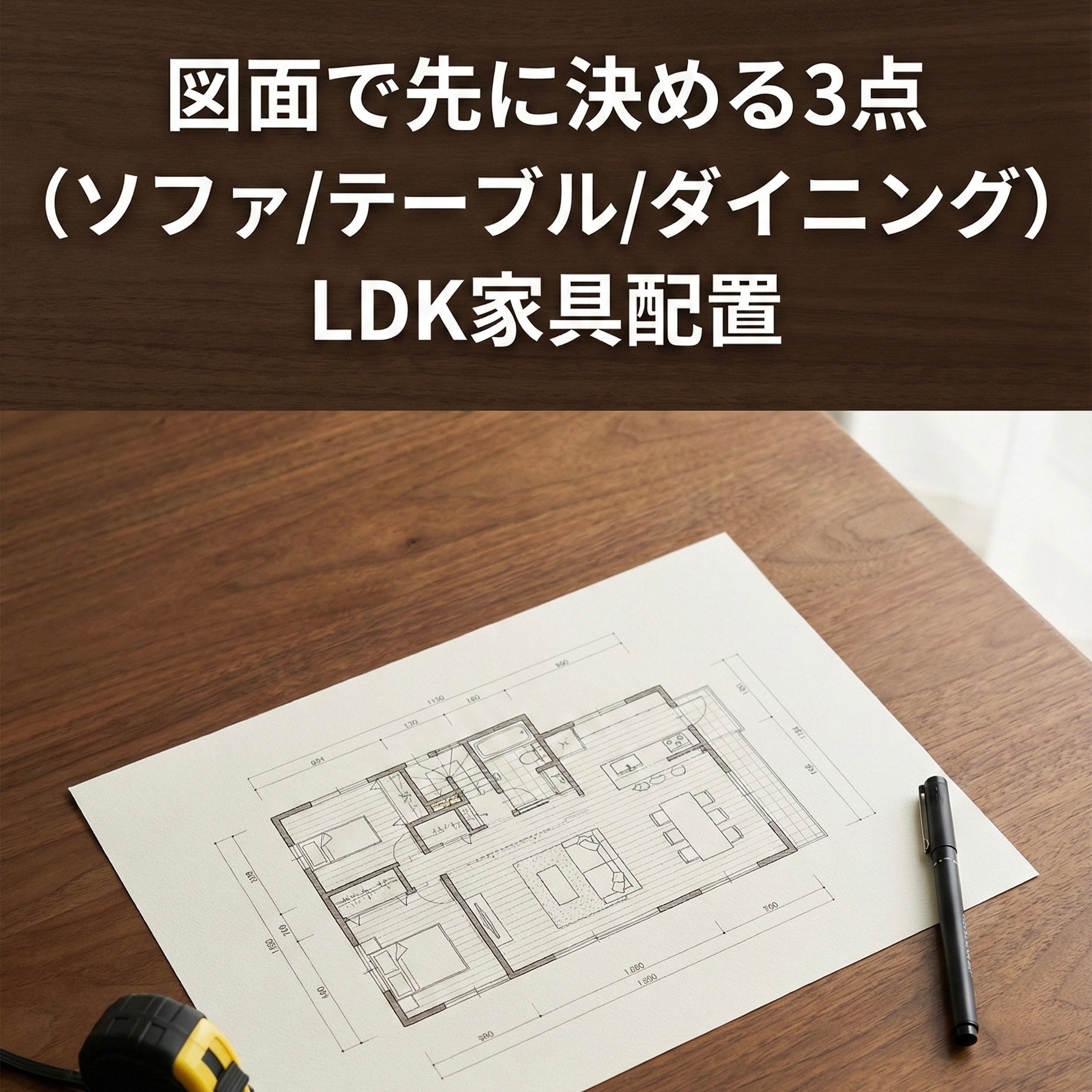 LDK家具配置は図面で迷わない｜先に決める3点で暮らしの土台が整う