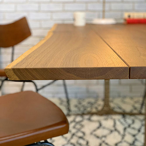 衝撃のカッコ良さ。 / SQUARE ROOTS / T LEG DINING TABLE / SMOKED OAK / BRONZE LEG