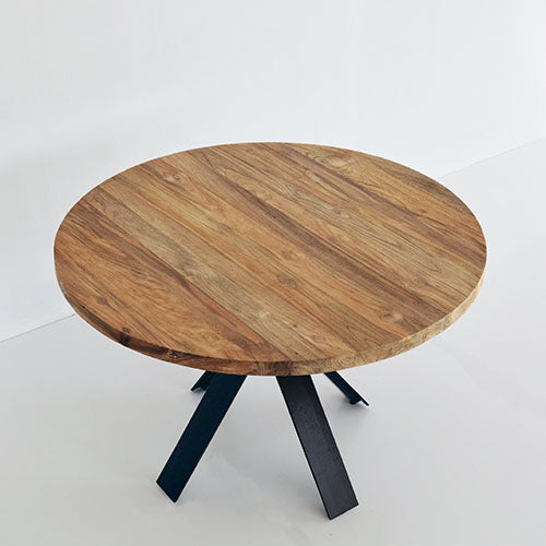 ビンテージな丸テーブル、ここにあります。 / dareels JATI CIRCLE 110 DINING TABLE