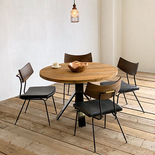 ビンテージな丸テーブル、ここにあります。 / dareels JATI CIRCLE 110 DINING TABLE