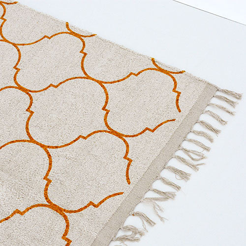 a.depech roll tufted rug 2117 mustard MOROCCAN