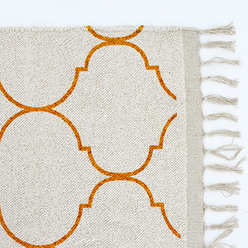 a.depech roll tufted rug 2117 mustard MOROCCAN